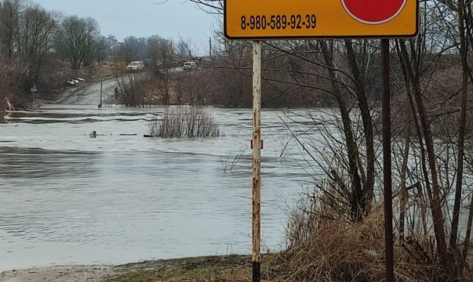 В Тульской области затопило 3 моста