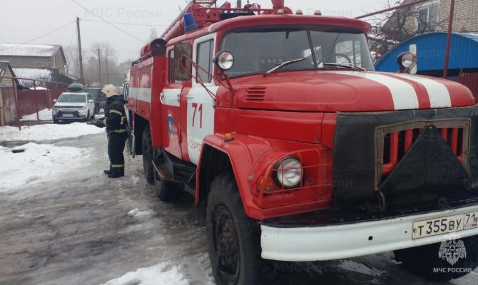 На пожаре в Богородицком районе две женщины получили ожоги