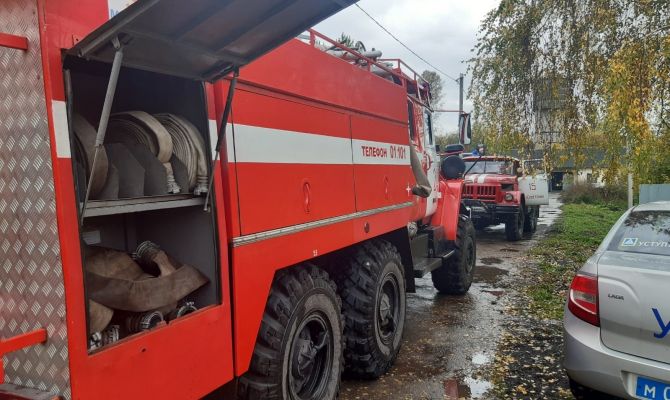 В Плавском районе при пожаре пострадала 87-летняя пенсионерка