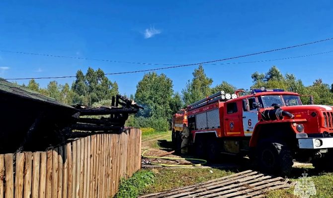 При пожаре в селе Теплом под Тулой погиб пенсионер