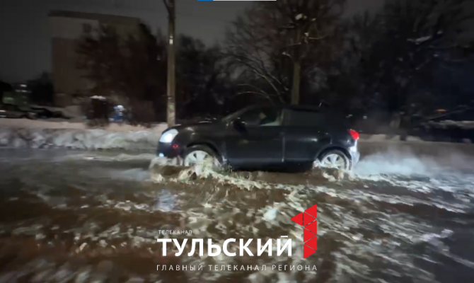 Улица Ложевая в Туле превратилась в реку