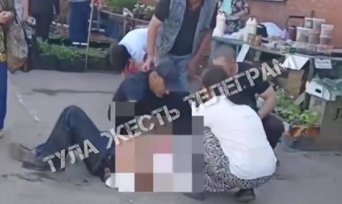 На рынке в Кимовске мужчину ударили ножом