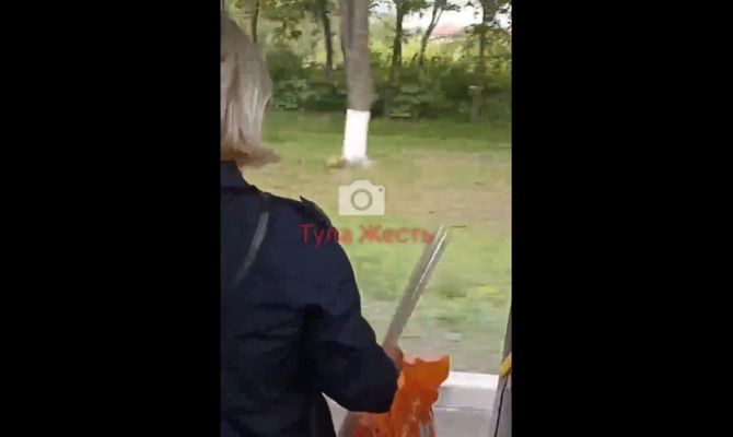 В Туле водитель маршрутки №44 прокатил пассажиров с ветерком и с открытой дверью