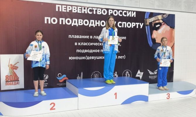 Юная тулячка стала лучшей в России по плаванию в ластах