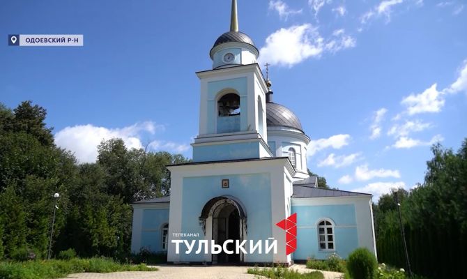 В церковь Одоевского района привезли из Греции икону пресвятой Богородицы