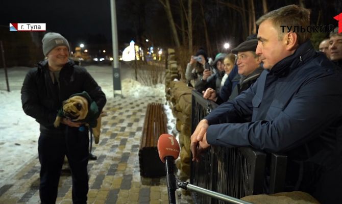 Алексей Дюмин проверил благоустройство Платоновского парка