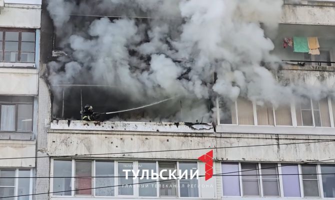 В Туле огонь повредил три квартиры в девятиэтажке