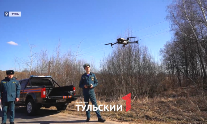 В Тульской области нарушителей пожарной безопасности отслеживают с помощью дронов
