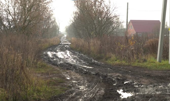 "Дорогой это не назвать": в деревне под Щекино на глазах исчезает проезжая часть