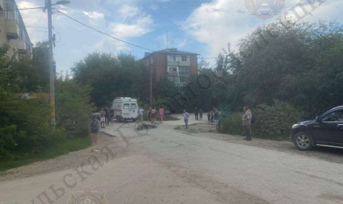 В Тульской области 14-летний мотоциклист попал в больницу после ДТП