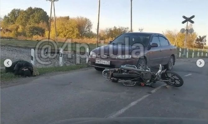 В Донском пьяный мотоциклист без прав устроил ДТП и попал в больницу