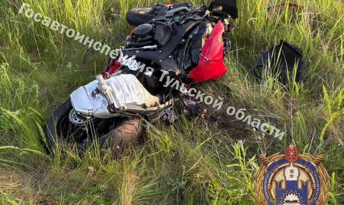 В Ясногорском районе мотоциклист улетел в кювет: есть пострадавшие