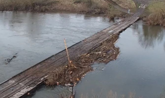Мост в Одоевском районе освободился от воды