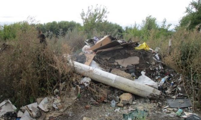 В Тульской области на сельскохозяйственном участке устроили свалку