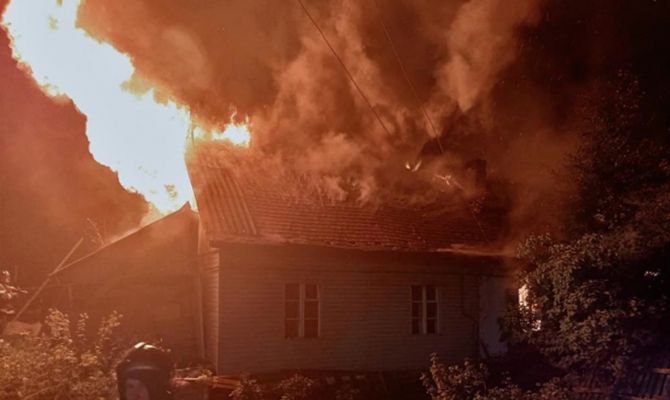 В Туле сгорел частный дом