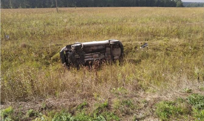 ДТП-перевертыш: в Одоевском районе женщина-водитель не справилась с управлением