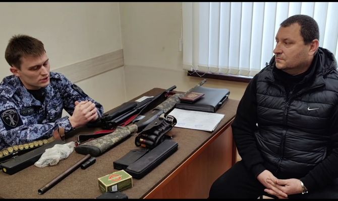 За неделю в Тульской области изъяли 30 единиц оружия