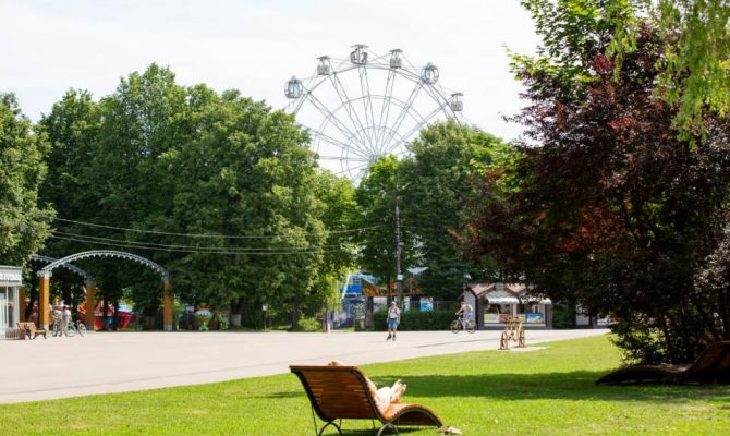 Половина Центрального парка Тулы уже второй день остается без электричества
