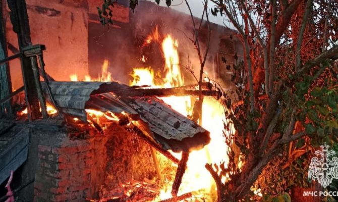 В тульском селе Хрущово пожар унес жизнь женщины и 10-летнего ребенка