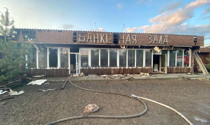 В усадьбе Александрово в Кимовске сгорел ресторан