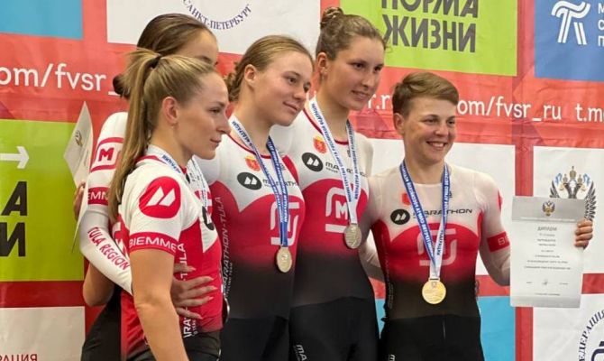 Тульские велогонщицы взяли "серебро" на чемпионате России