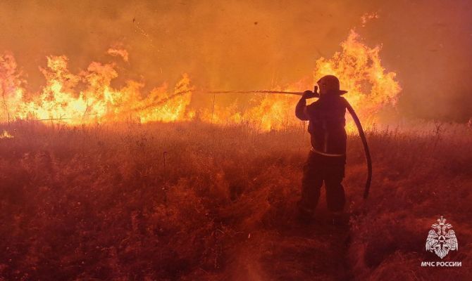 Тульские спасатели тушат природные пожары в ДНР