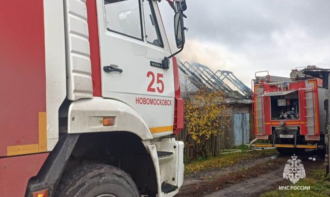 За сутки в Тульской области сгорело два дома