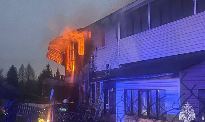 На пожаре в тульской деревне Крюковка пострадал 50-летний мужчина