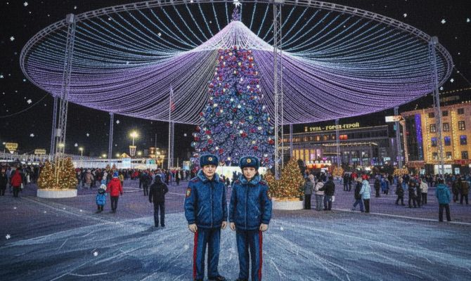 Нейросети представили работу тульских полицейских в "вязаном тренде"