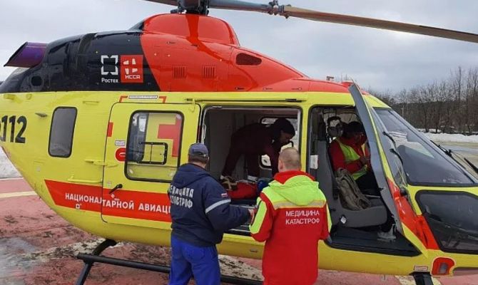 185 пациентов эвакуировали на медицинском вертолете в Туле