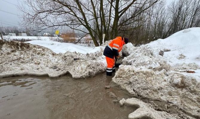 В Туле устраняют последствия подтоплений после дождя