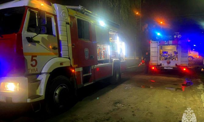 В тульском Мясново сгорел частный дом