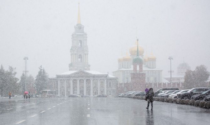 На Тульскую область обрушится сильный шторм с мокрым снегом и ветром до 27 м/с