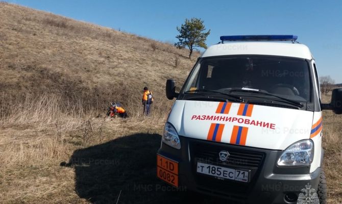 В тульской деревне Ямны нашли снаряд времен Великой Отечественной войны
