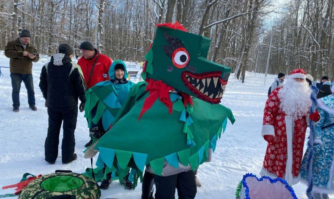 В Ефремове прошел фестиваль «Креативные санки»