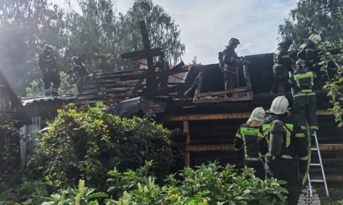 При пожаре в частном доме в Туле погиб мужчина
