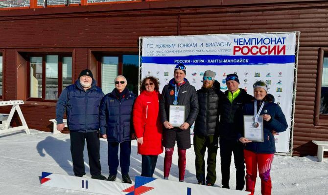 Туляки завоевали серебро на чемпионате России по лыжным гонкам спорта слепых