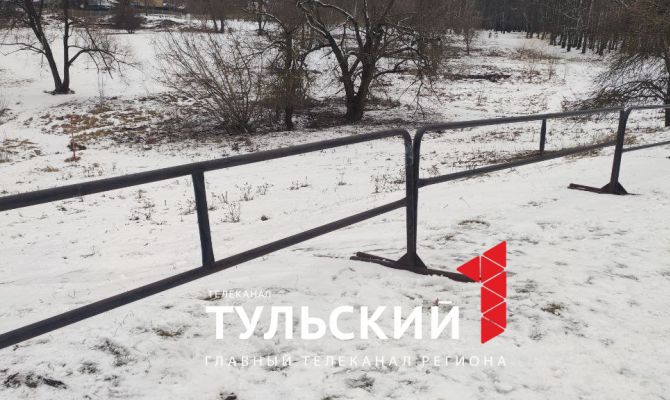 В Центральном парке Тулы перекрыли единственную горку для катания на тюбинге