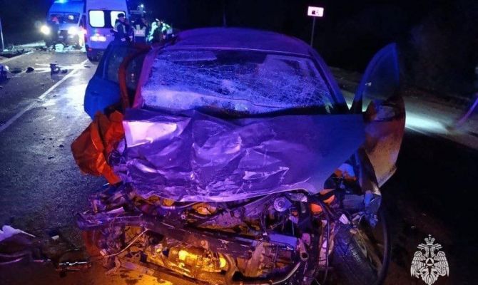 В массовом ДТП под Тулой пострадали 9 человек, включая 4 детей