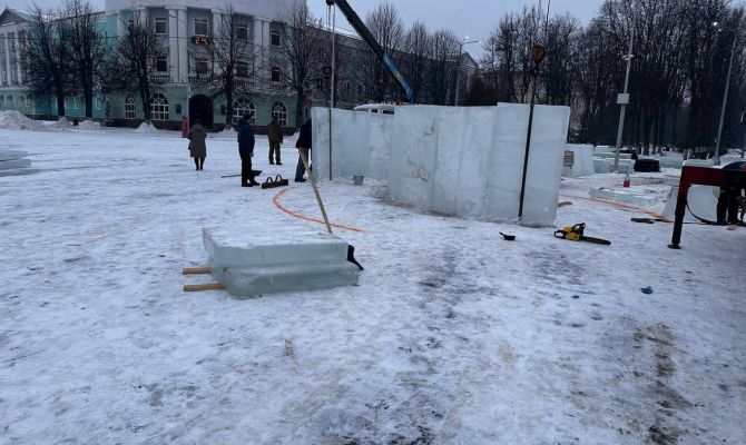 В центре Новомосковска появится ледяной городок