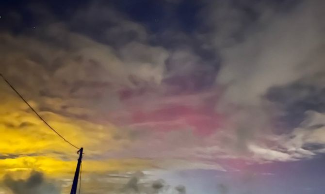 В новогоднюю ночь туляки увидели северное сияние