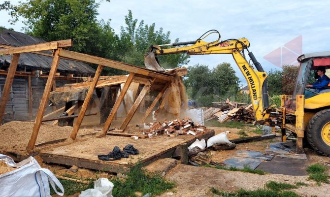 В тульском поселке Плеханово снесли незаконные дома