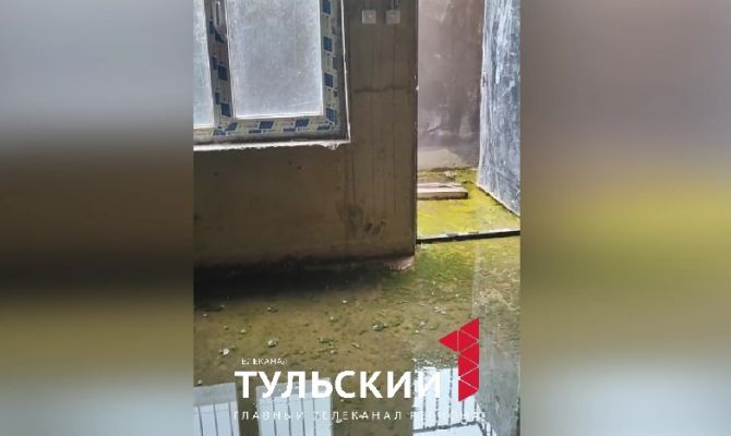 В тульском поселке «Молодёжный» затопило укрытие 