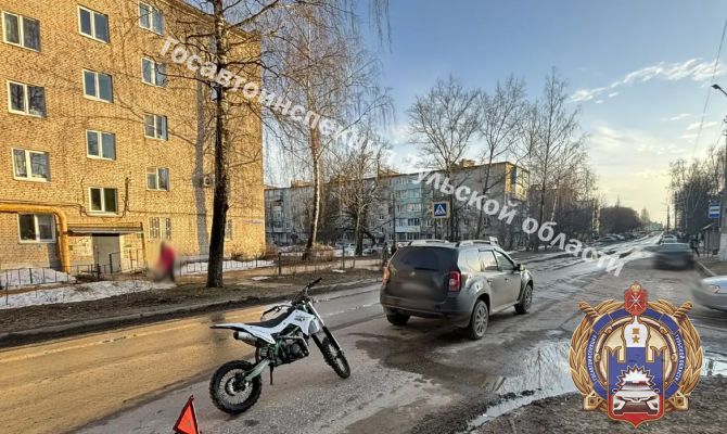 9-летний мальчик пострадал в ДТП с мотоциклом в Щекине