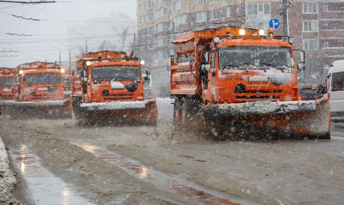 Высота снежного покрова в Туле составляет 30 сантиметров