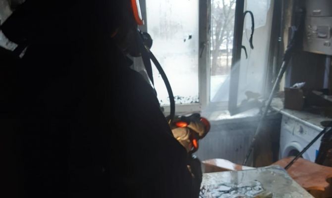 На пожаре в Новомосковске пострадала 55-летняя женщина