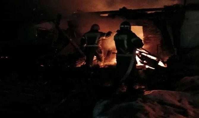 В деревне под Кимовском сгорел частный жилой дом