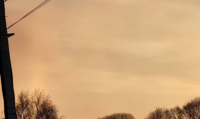 Утром 29 ноября туляки увидели радугу