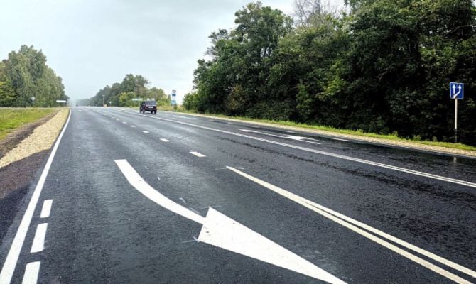 В Тепло-Огаревском районе завершили ремонт на трассе "Лопатково-Ефремов" 