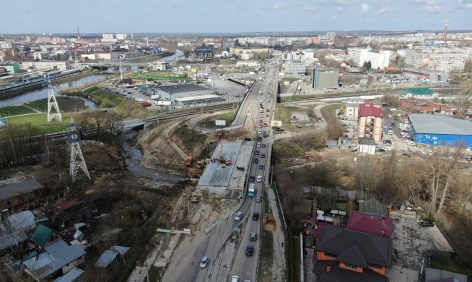 На Демидовском мосту в Туле изменится схема движения